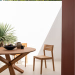 Circle outdoor dining table - teak - round White Cliff Studio Outdoor Dining Table
