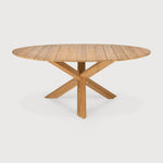 Circle outdoor dining table - teak - round White Cliff Studio Outdoor Dining Table