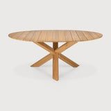 Circle outdoor dining table - teak - round White Cliff Studio Outdoor Dining Table