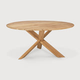Circle outdoor dining table - teak - round White Cliff Studio Outdoor Dining Table