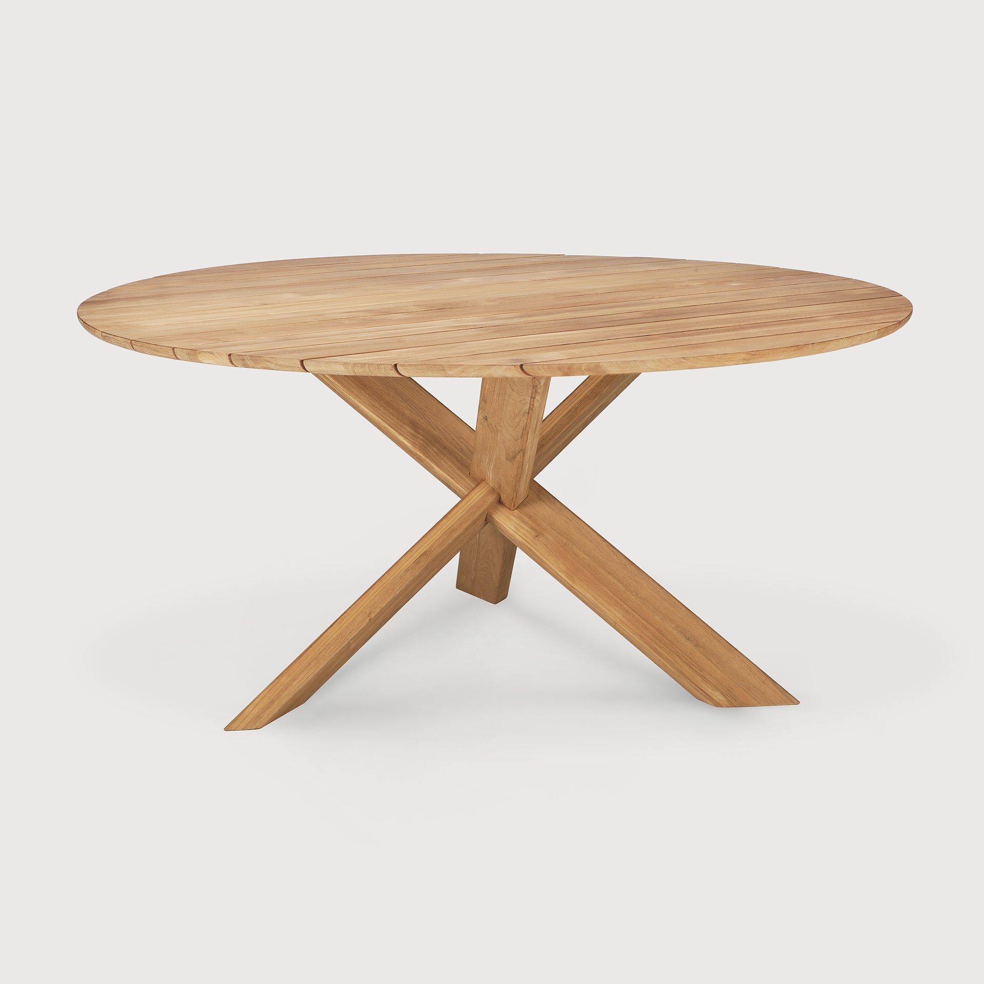 Circle outdoor dining table - teak - round White Cliff Studio Outdoor Dining Table