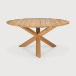 Circle outdoor dining table - teak - round White Cliff Studio Outdoor Dining Table