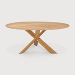 Circle outdoor dining table - teak - round White Cliff Studio Outdoor Dining Table