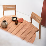 Circle outdoor dining table - teak - round White Cliff Studio Outdoor Dining Table