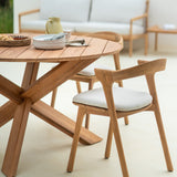 Circle outdoor dining table - teak - round White Cliff Studio Outdoor Dining Table
