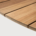 Circle outdoor dining table - teak - round White Cliff Studio Outdoor Dining Table
