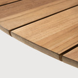 Circle outdoor dining table - teak - round White Cliff Studio Outdoor Dining Table