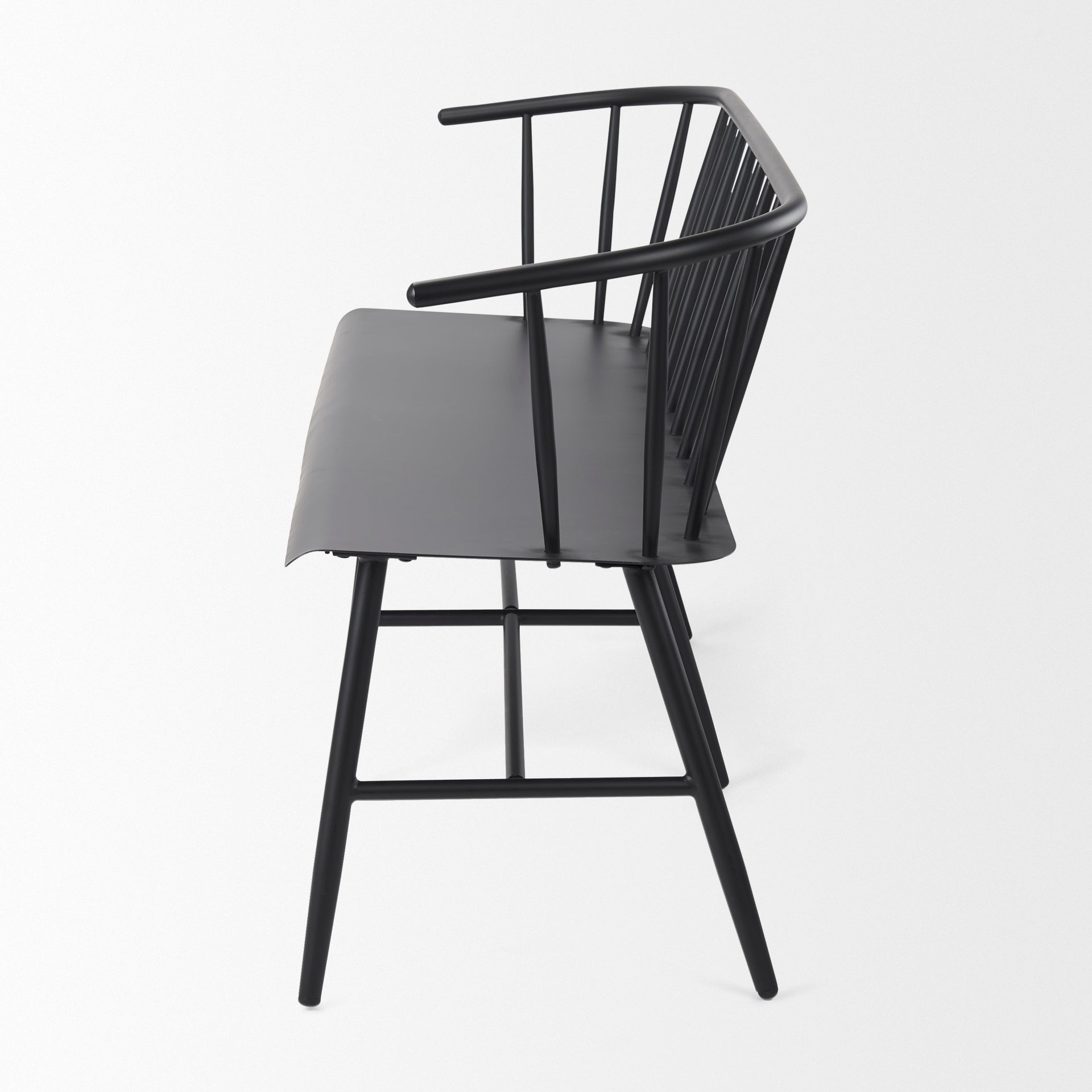 Collin Black Metal Bench