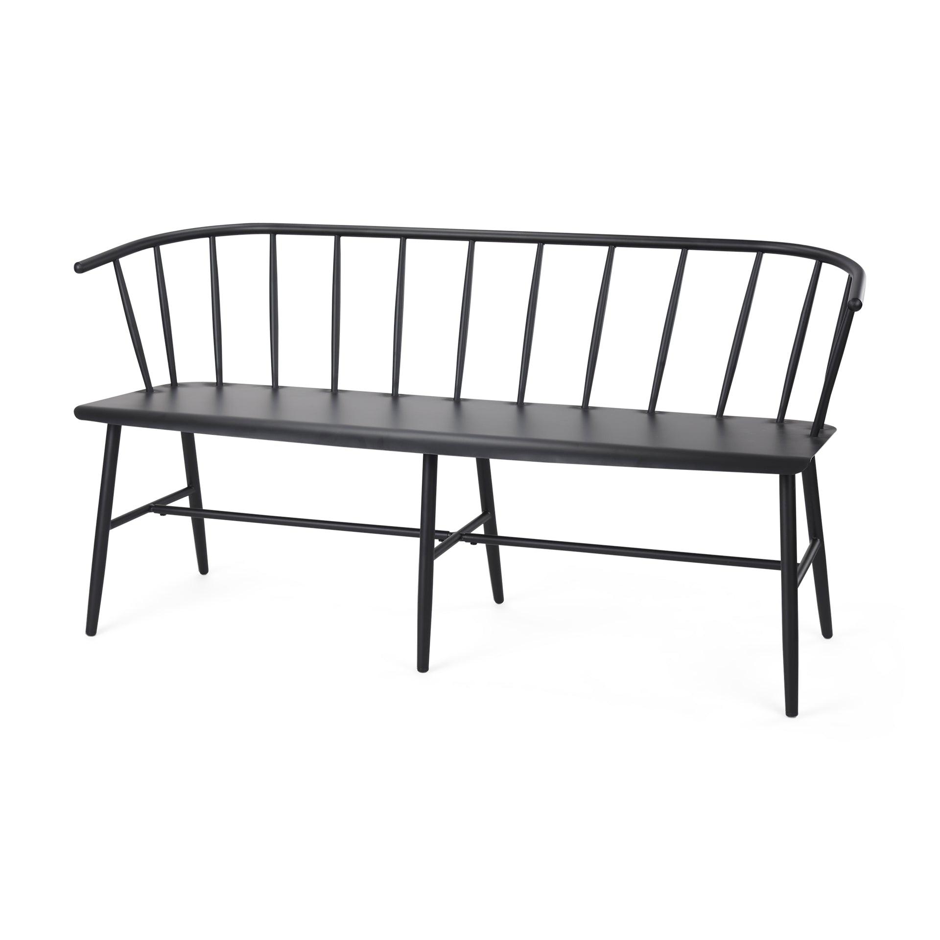 Collin Black Metal Bench