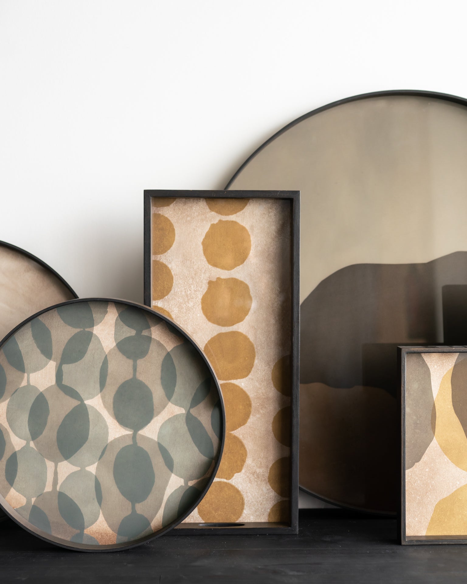 Combined Dots Tray White Cliff Studio Decorative Trays