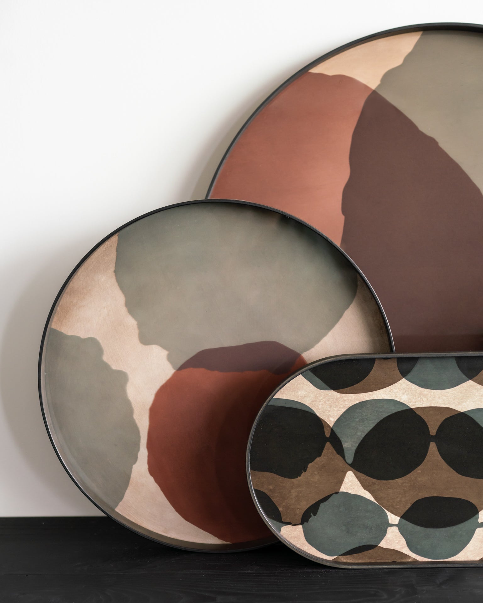 Combined Dots Tray White Cliff Studio Decorative Trays
