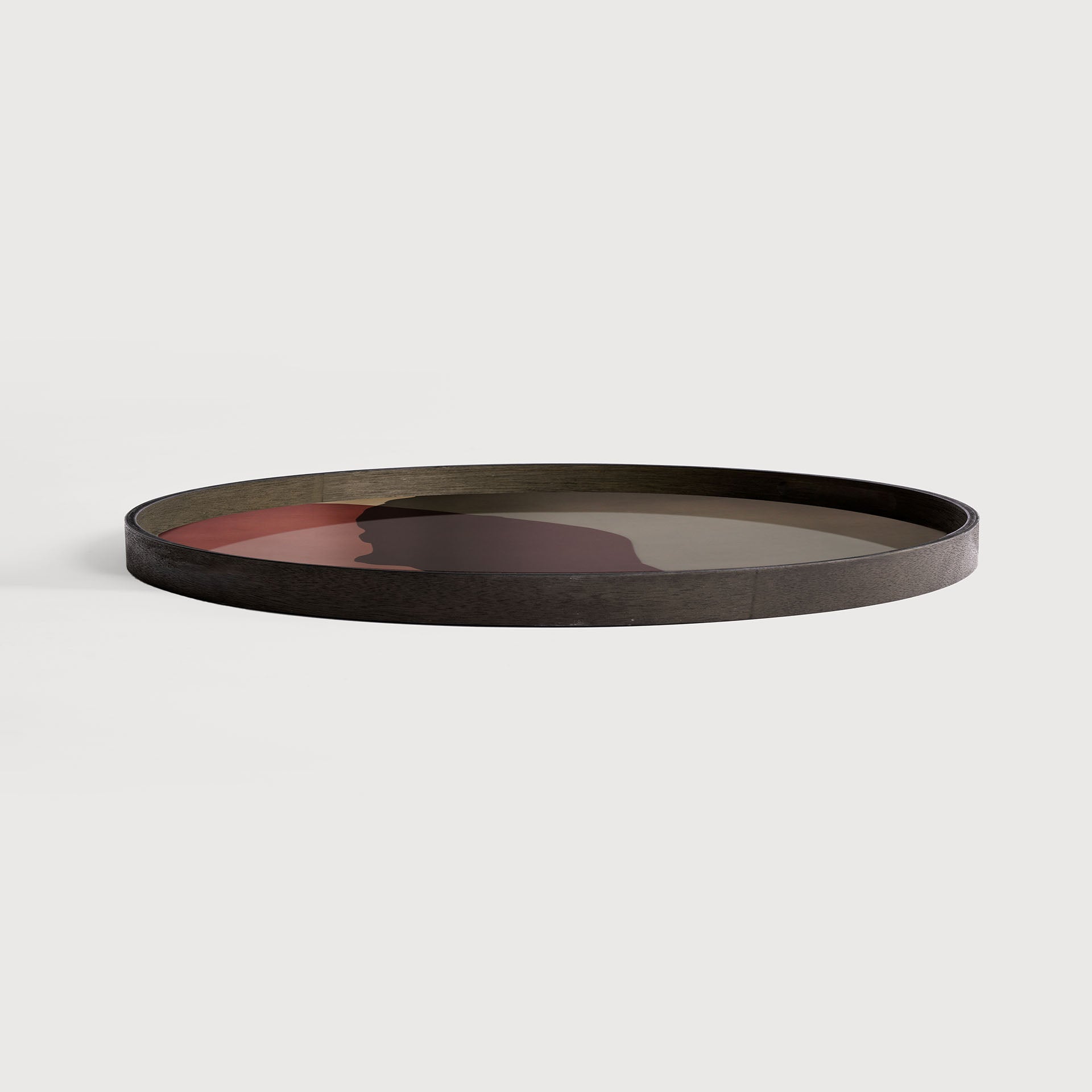 Combined Dots tray - glass - Pinot - round - XL White Cliff Studio Trays
