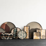 Connected Dots tray - glass - round - S White Cliff Studio Trays