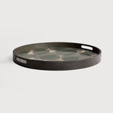 Connected Dots tray - glass - round - S White Cliff Studio Trays