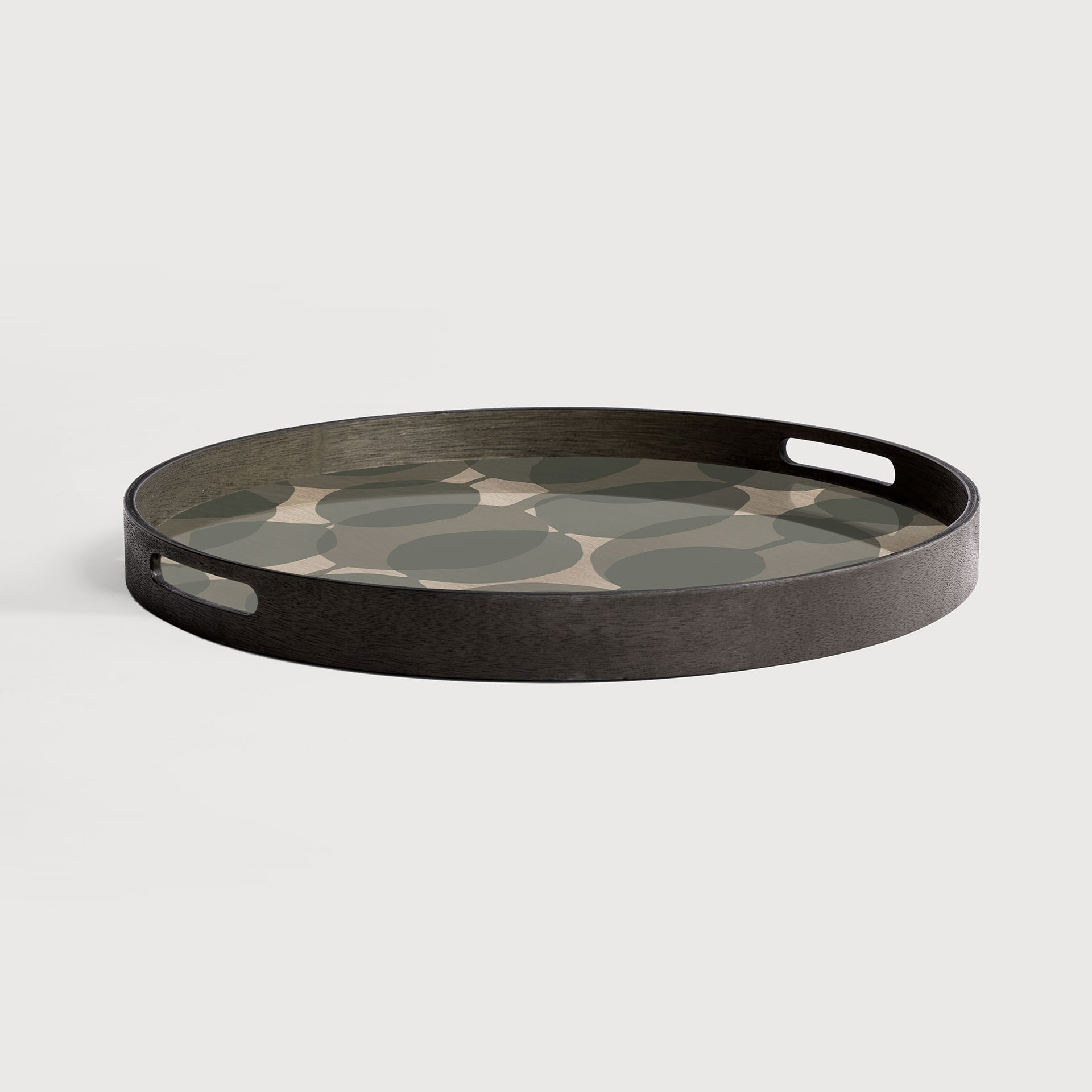 Connected Dots tray - glass - round - S White Cliff Studio Trays