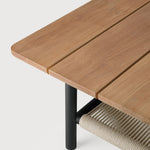 Corbey outdoor coffee table - teak top - aluminium base - black - rectangular White Cliff Studio Outdoor Coffee Table