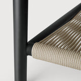 Corbey outdoor coffee table - teak top - aluminium base - black - rectangular White Cliff Studio Outdoor Coffee Table