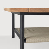 Corbey outdoor coffee table - teak top - aluminium base - black - rectangular White Cliff Studio Outdoor Coffee Table