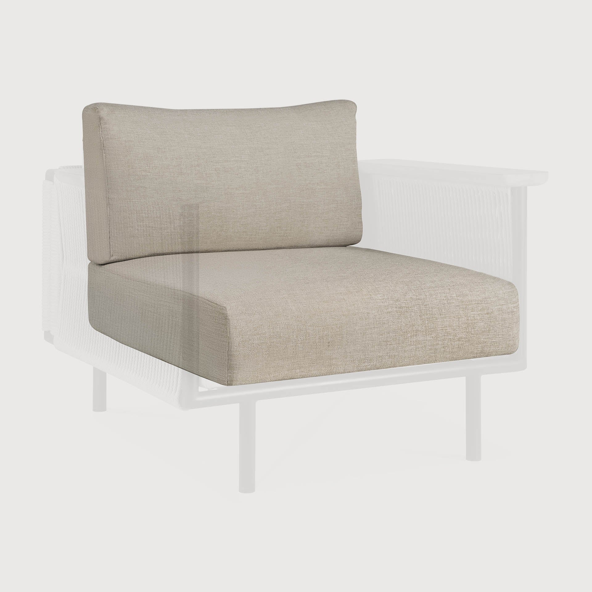 Corbey outdoor lounge chair cushion set - Oyster fabric White Cliff Studio Outdoor Lounge Chair