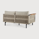 Corbey outdoor sofa - aluminium - black - Oyster fabric - 2 seater White Cliff Studio Outdoor Sofa