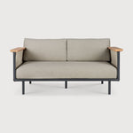 Corbey outdoor sofa - aluminium - black - Oyster fabric - 2 seater White Cliff Studio Outdoor Sofa
