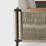 Corbey outdoor sofa - aluminium - black - Oyster fabric - 2 seater White Cliff Studio Outdoor Sofa