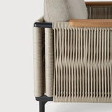 Corbey outdoor sofa - aluminium - black - Oyster fabric - 2 seater White Cliff Studio Outdoor Sofa