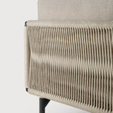 Corbey outdoor sofa - aluminium - black - Oyster fabric - 2 seater White Cliff Studio Outdoor Sofa