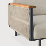 Corbey outdoor sofa - aluminium - black - Oyster fabric - 2 seater White Cliff Studio Outdoor Sofa