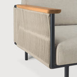 Corbey outdoor sofa - aluminium - black - Oyster fabric - 2 seater White Cliff Studio Outdoor Sofa