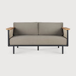 Corbey outdoor sofa - aluminium - black - Silt fabric - 2 seater White Cliff Studio Outdoor Sofa