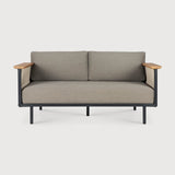 Corbey outdoor sofa - aluminium - black - Silt fabric - 2 seater White Cliff Studio Outdoor Sofa