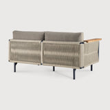 Corbey outdoor sofa - aluminium - black - Silt fabric - 2 seater White Cliff Studio Outdoor Sofa