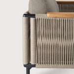 Corbey outdoor sofa - aluminium - black - Silt fabric - 2 seater White Cliff Studio Outdoor Sofa