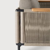 Corbey outdoor sofa - aluminium - black - Silt fabric - 2 seater White Cliff Studio Outdoor Sofa