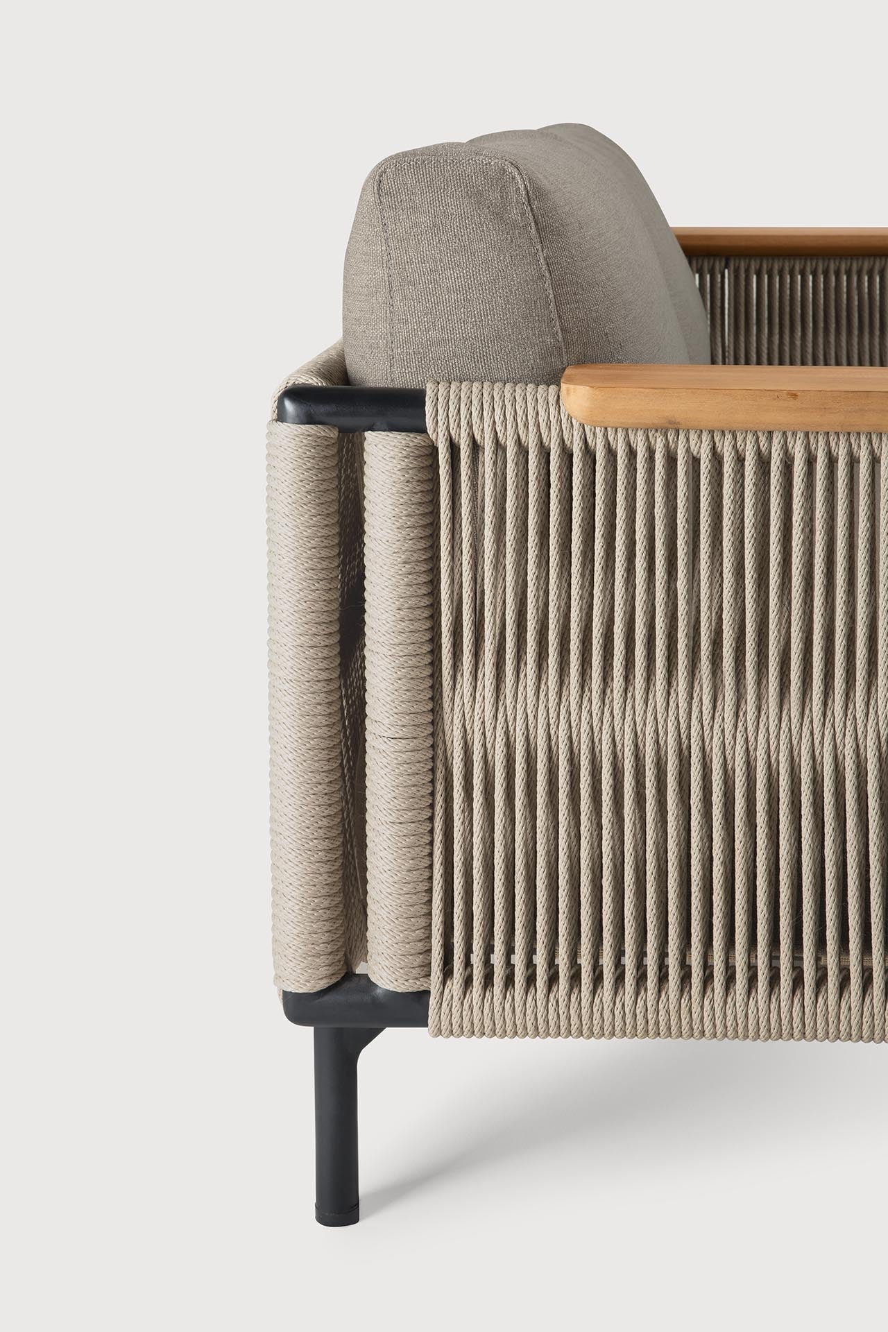 Corbey outdoor sofa - aluminium - black - Silt fabric - 2 seater White Cliff Studio Outdoor Sofa