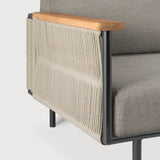 Corbey outdoor sofa - aluminium - black - Silt fabric - 2 seater White Cliff Studio Outdoor Sofa