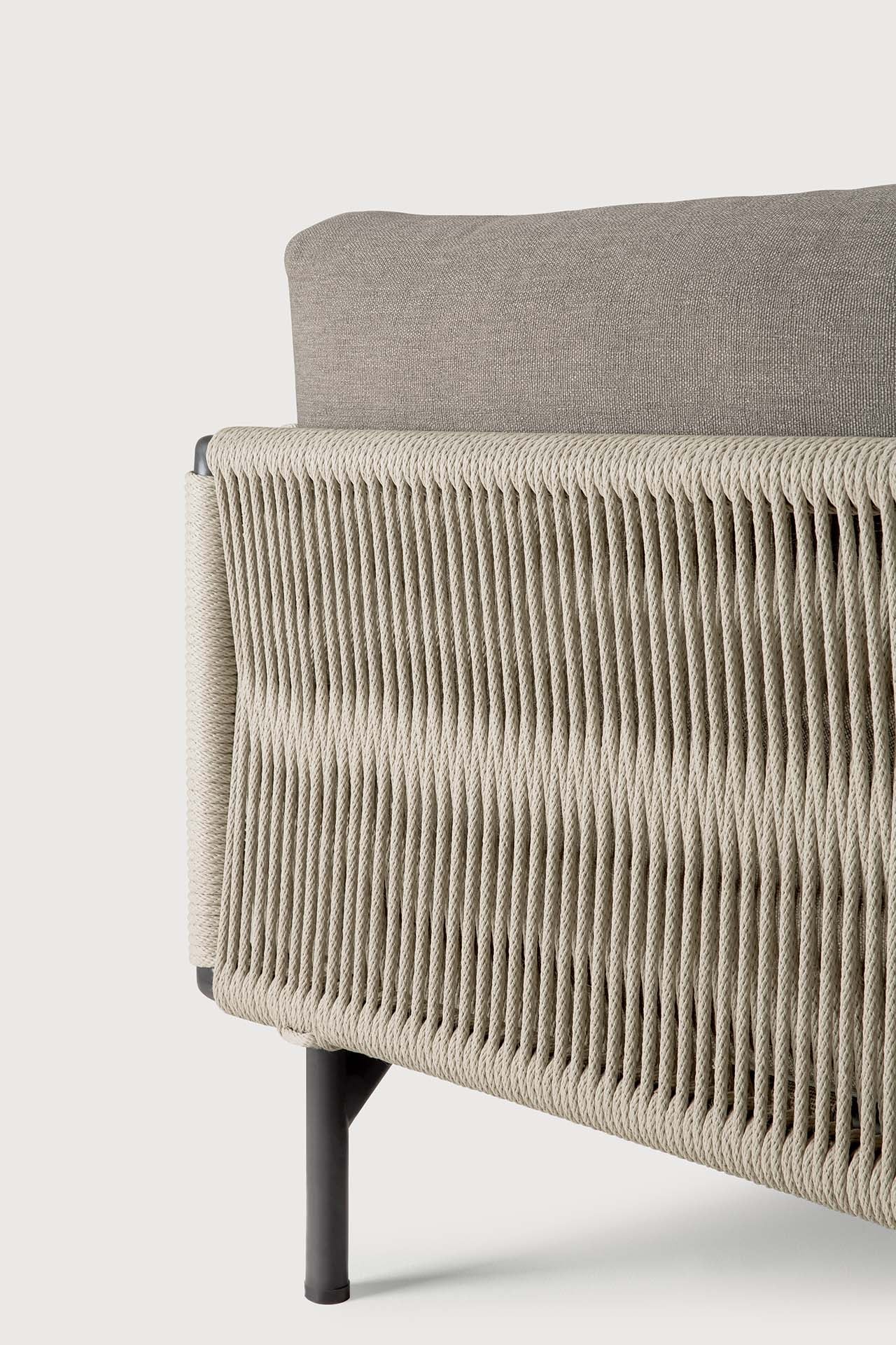 Corbey outdoor sofa - aluminium - black - Silt fabric - 2 seater White Cliff Studio Outdoor Sofa