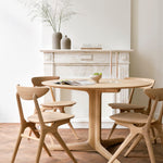 Corto dining table - oak - round White Cliff Studio Dining Table