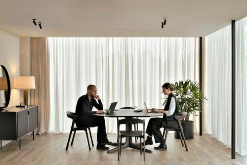 Corto dining table - oak - round White Cliff Studio Dining Table