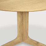 Corto dining table - oak - round White Cliff Studio Dining Table
