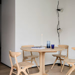 Corto dining table - oak - round White Cliff Studio Dining Table