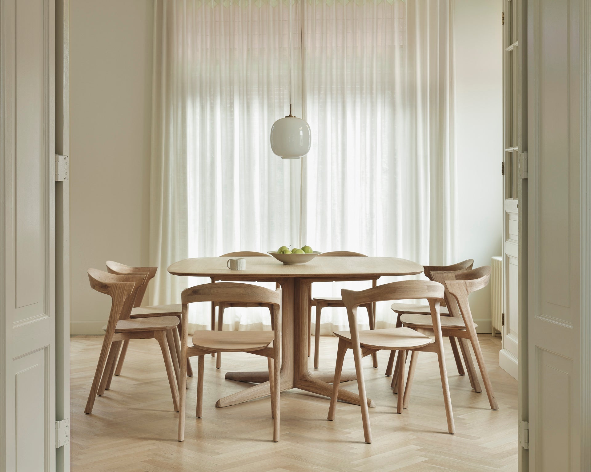 Corto dining table - oak - square White Cliff Studio Dining Table