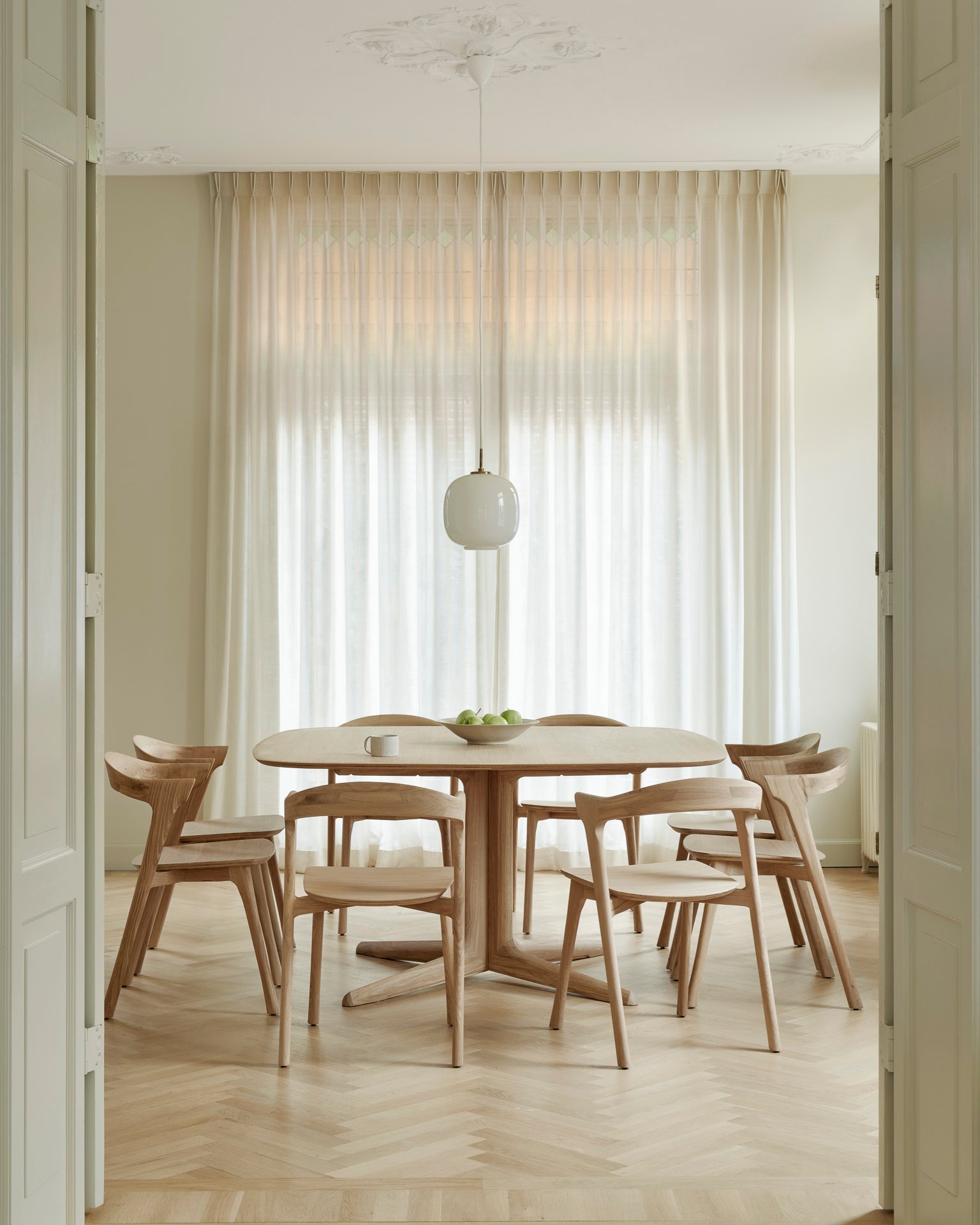 Corto dining table - oak - square White Cliff Studio Dining Table