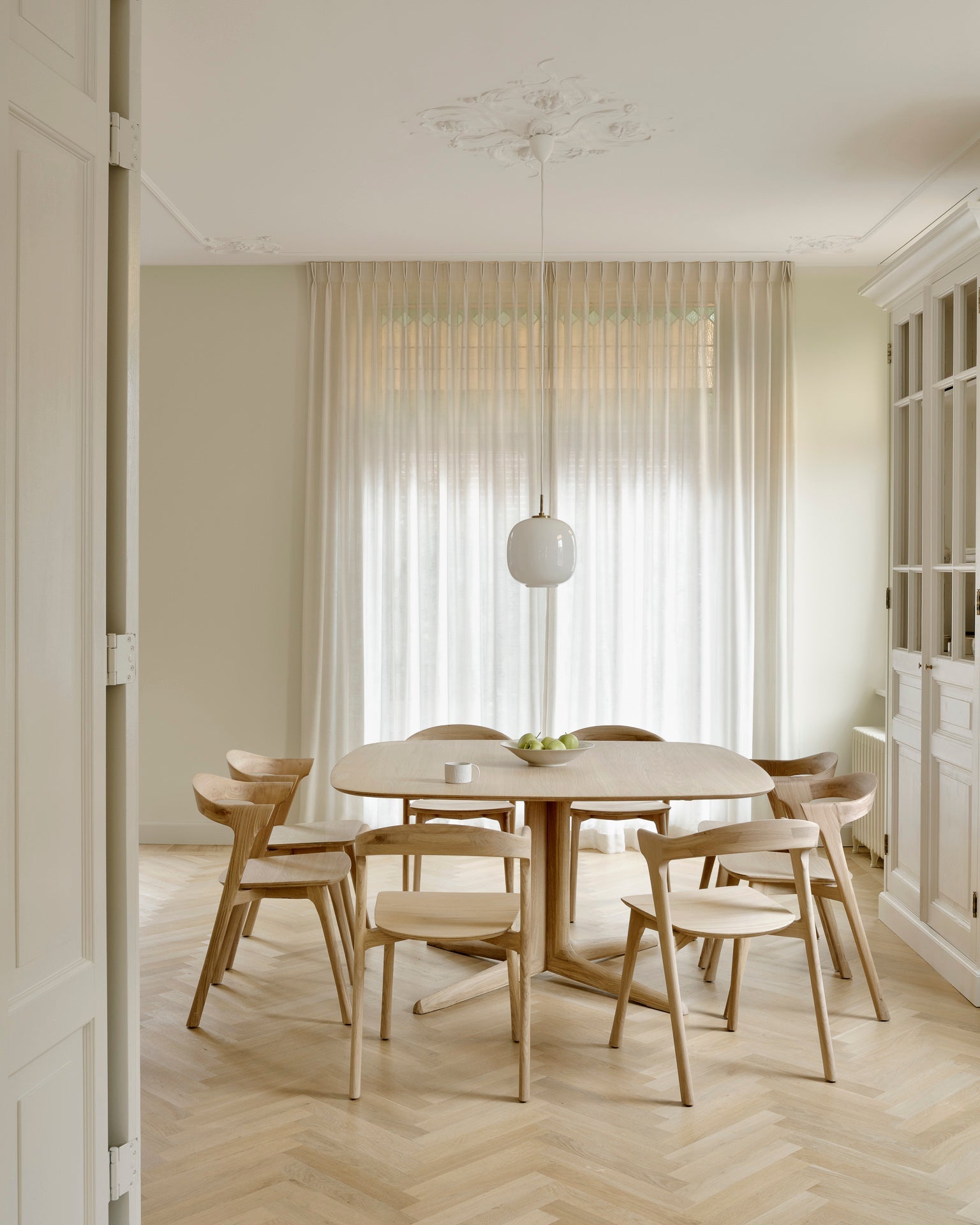 Corto dining table - oak - square White Cliff Studio Dining Table