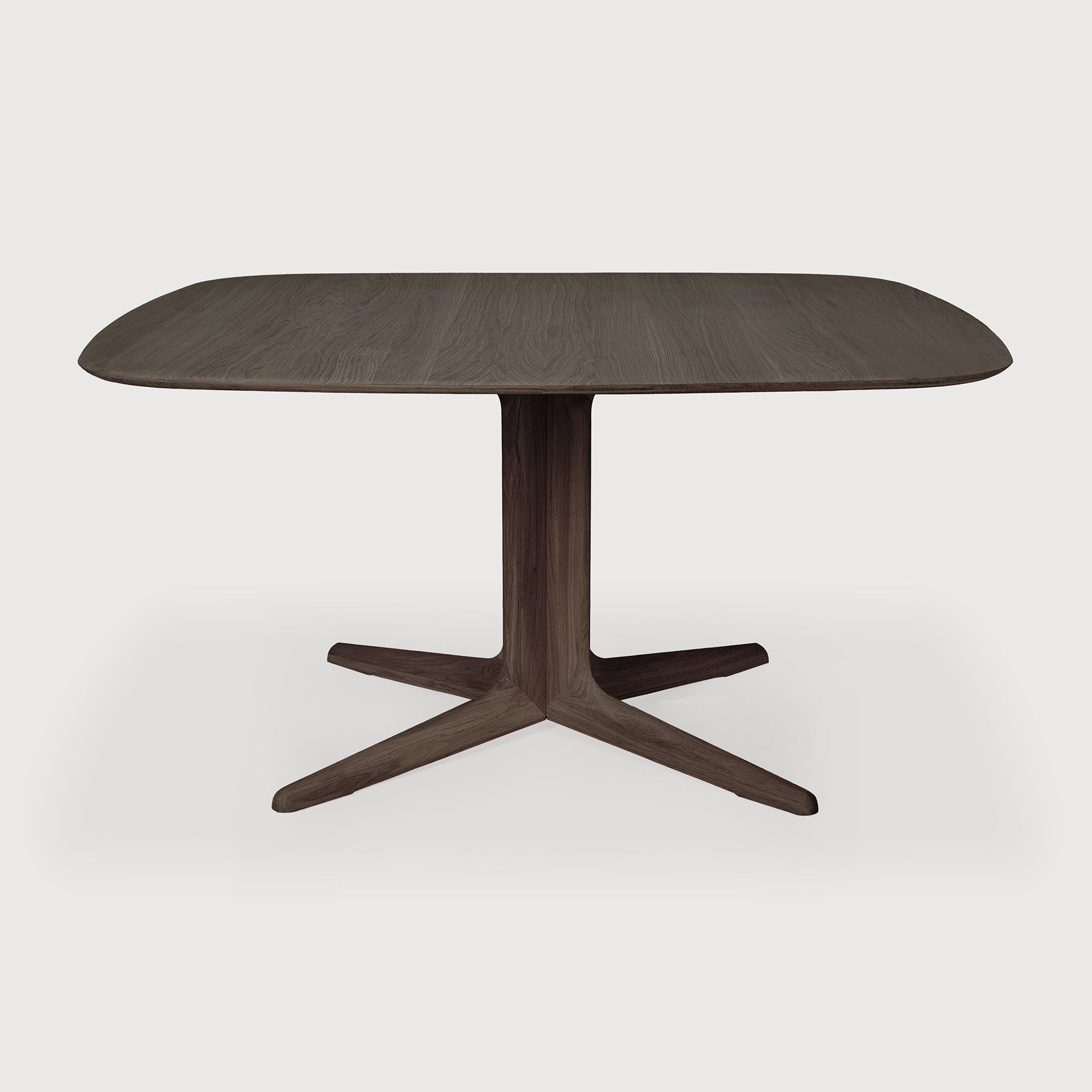 Corto dining table - varnished oak - brown - square White Cliff Studio Dining Table