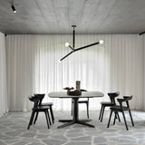 Corto dining table - varnished oak - brown - square White Cliff Studio Dining Table