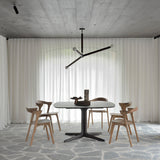 Corto dining table - varnished oak - brown - square White Cliff Studio Dining Table