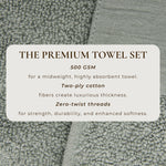 Cotton Linen-Like Border 6-Piece Towel Set - Priya Collection White Cliff Studio Towels