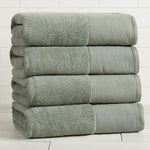 Cotton Linen-Like Border 6-Piece Towel Set - Priya Collection White Cliff Studio Towels